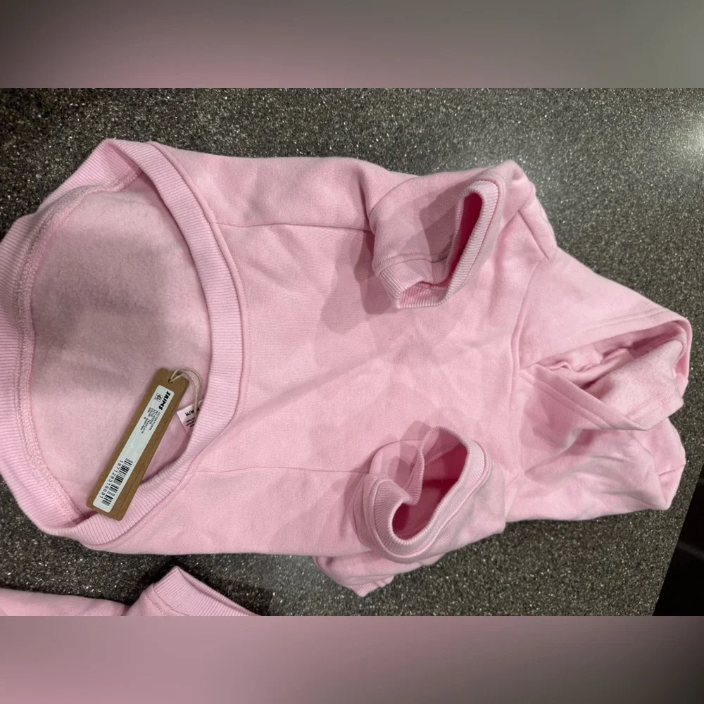 SKIMS Valentines Pink Dog Hoodie “Out of Sight in My Mind” size Medium